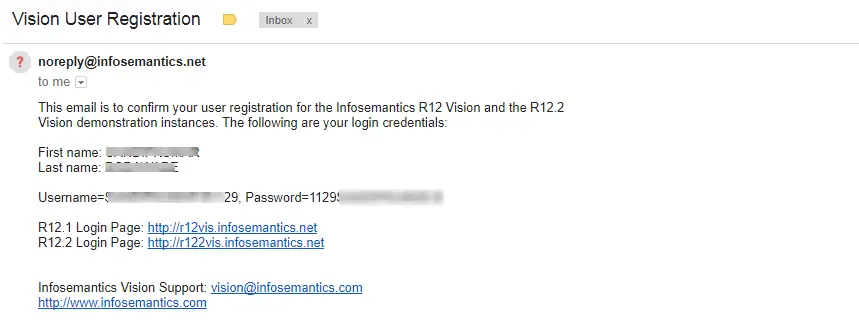 user-password-email r12 vision infosemantics