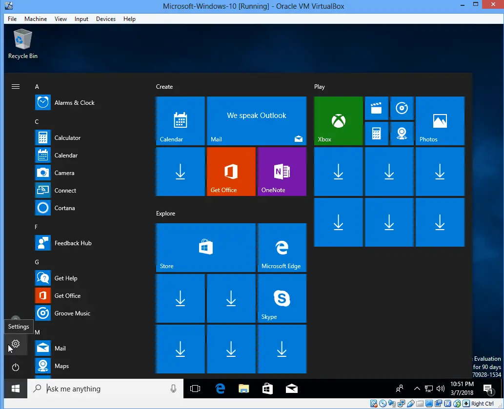 create windows 10 iso for virtualbox