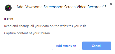 add chrome extensions confirmation