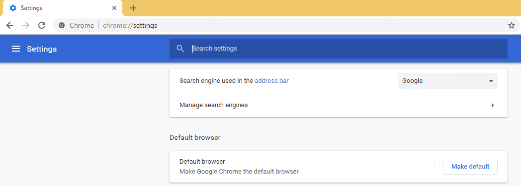 avast will not let me set chrome as default browser