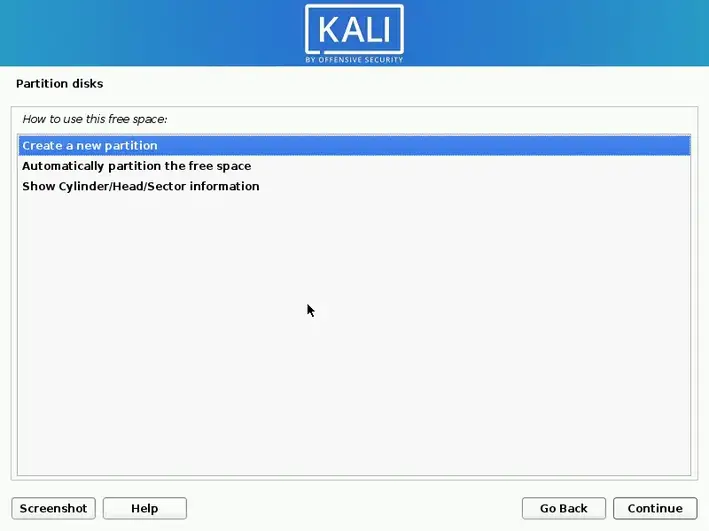 Create the main partition