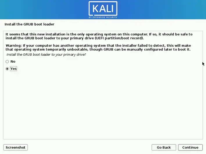 Installing Grub