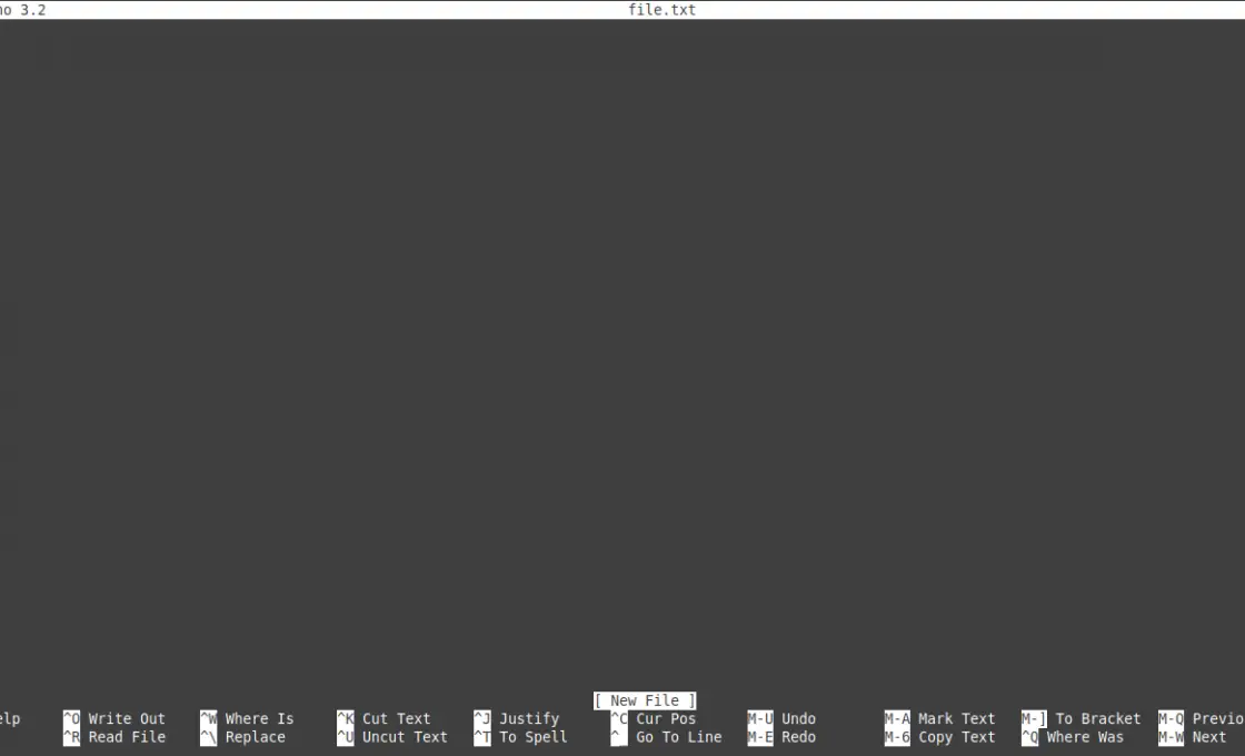 The Nano editor