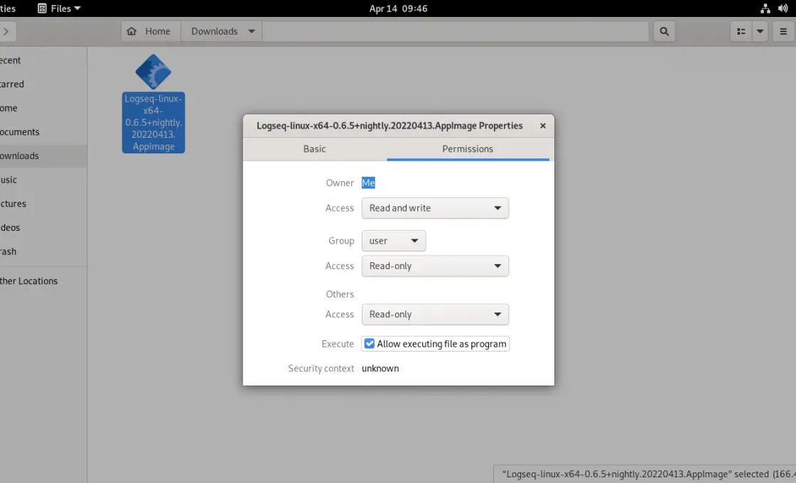 Install LogSeq on Debian 11 using AppImage