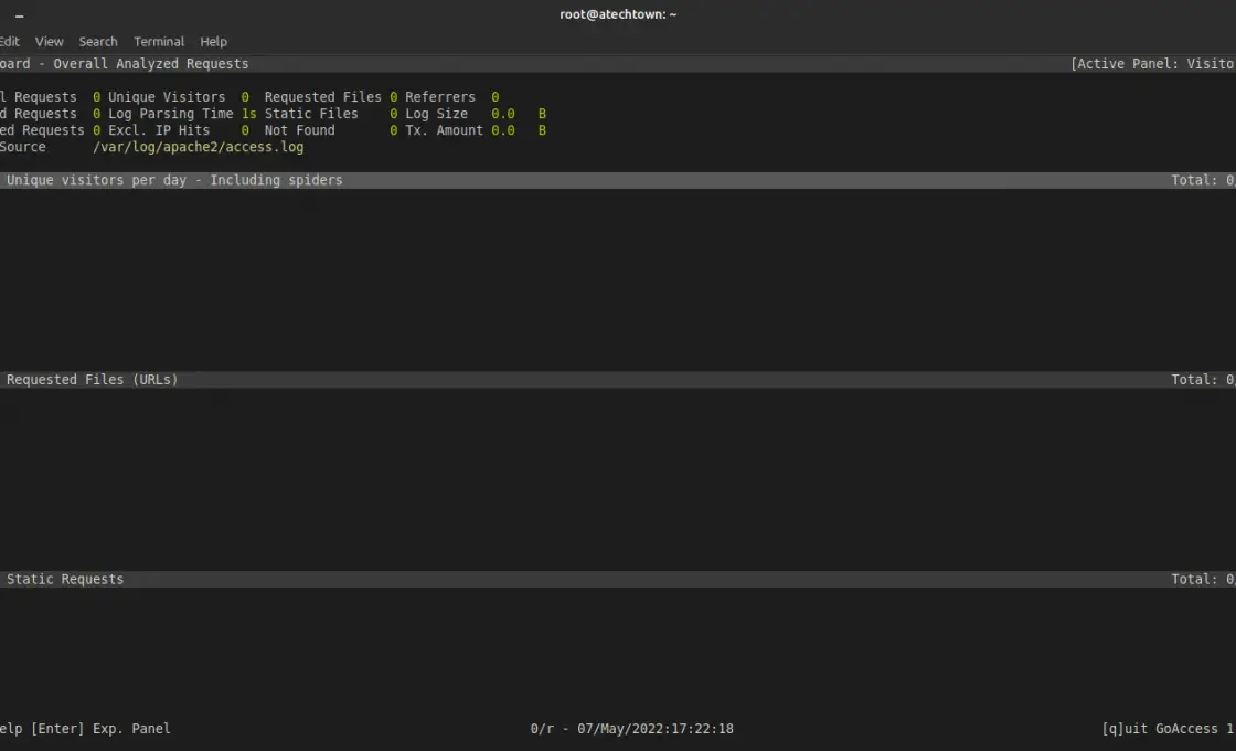 Using GoAccess