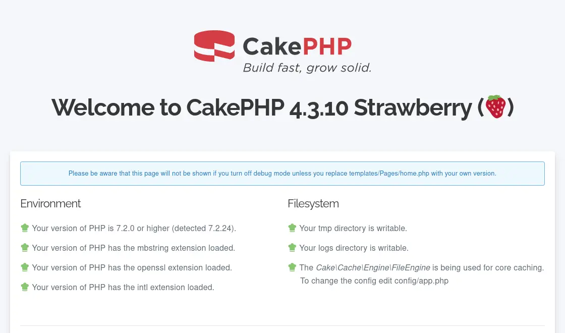 CakePHP on Rocky Linux 8 / Alma Linux 8