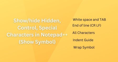 Show Symbol in Notepad++