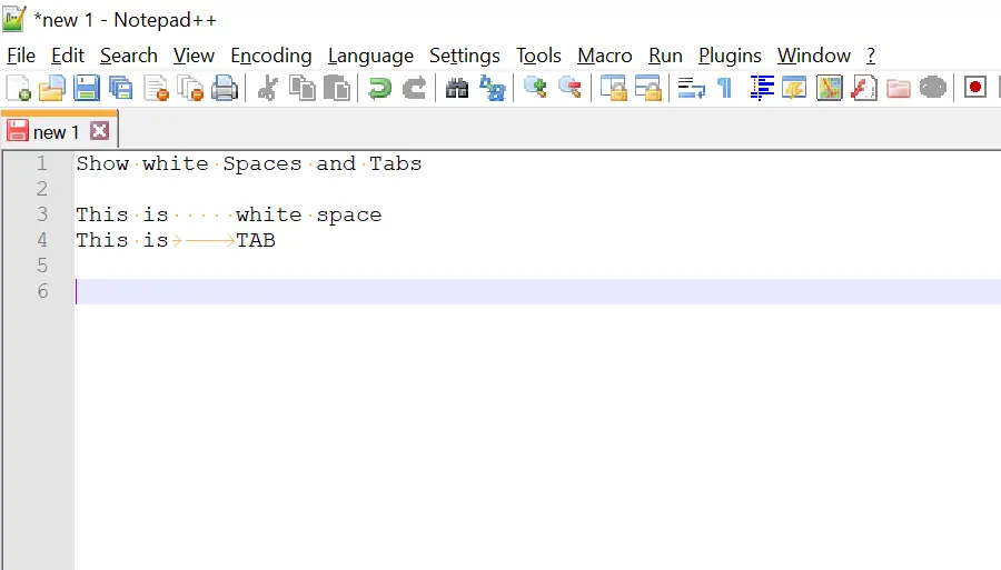 Show hide Hidden Control Special Characters In Notepad Show Symbol 