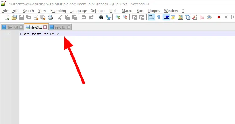 Click respective tab